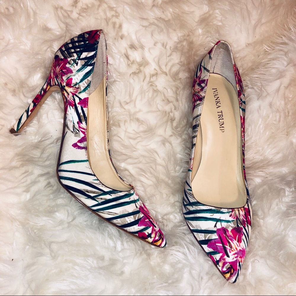 Ivanka Trump Carro Floral Pointed-Toe Pump